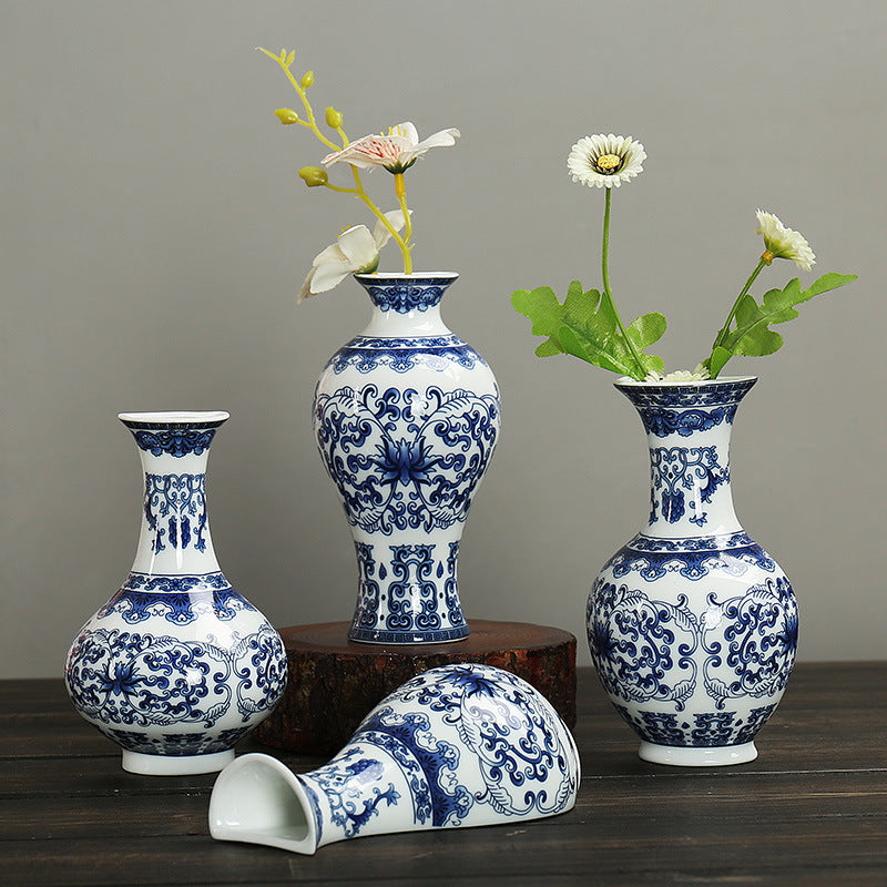 Blue and white porcelain bottle mini