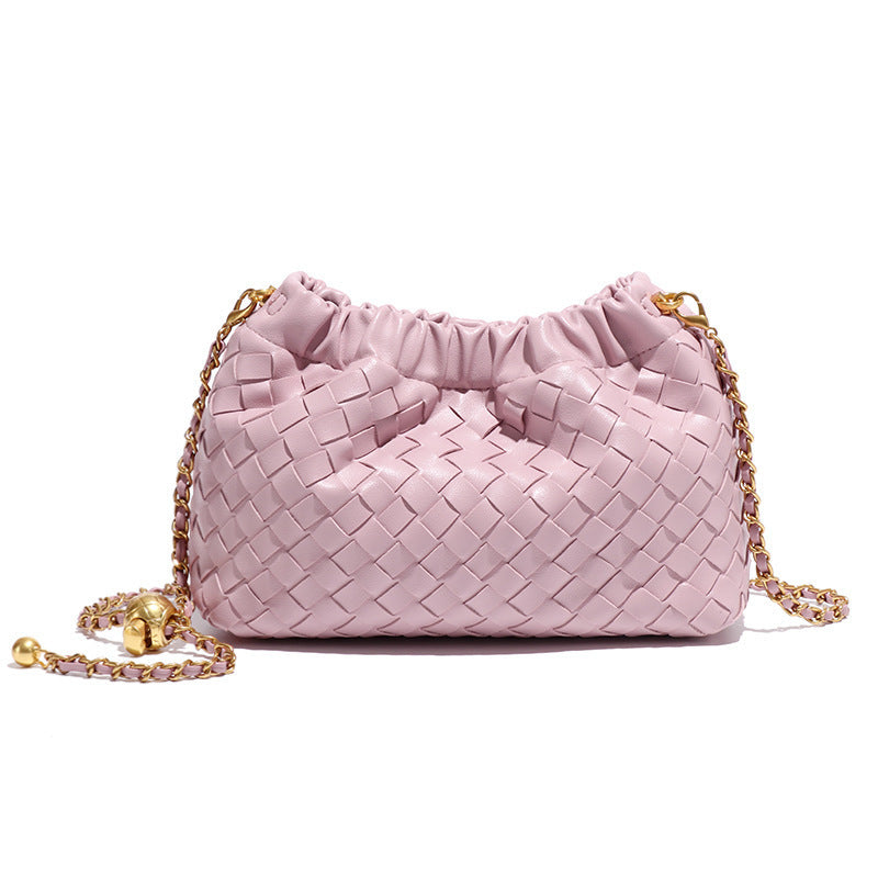 Cloud-shaped Woven Crossbody Bag