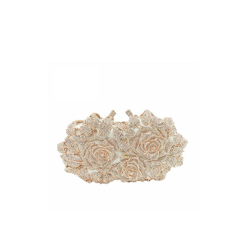 Flower Rhinestone Clutch