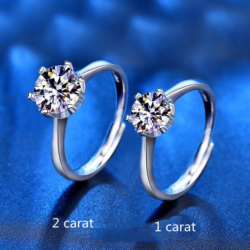 Moissanite Ring Six Claw