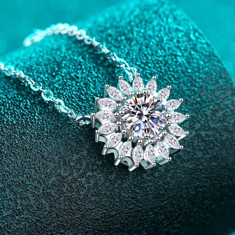 S925 Sterling Silver Moissanite Necklace