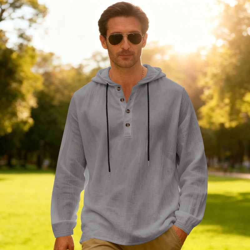 Breathable Hooded Long-Sleeve Shirt