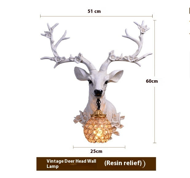Antlers Wall Lamp Vintage Ornament Wall Lamp