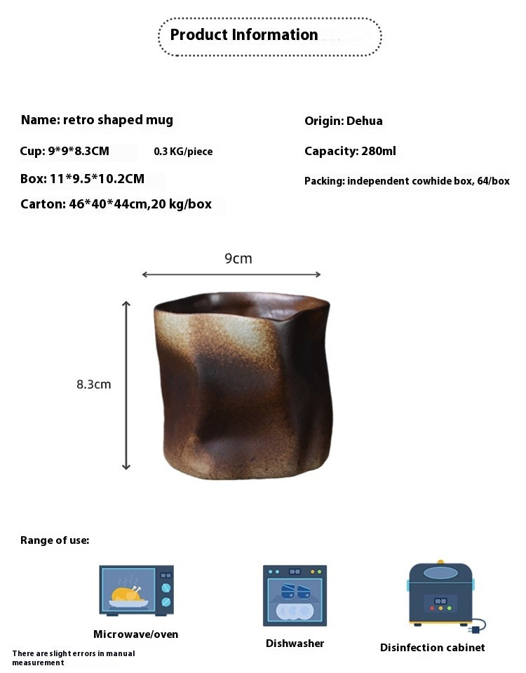 Retro Shaped Creative Porcelain Cup