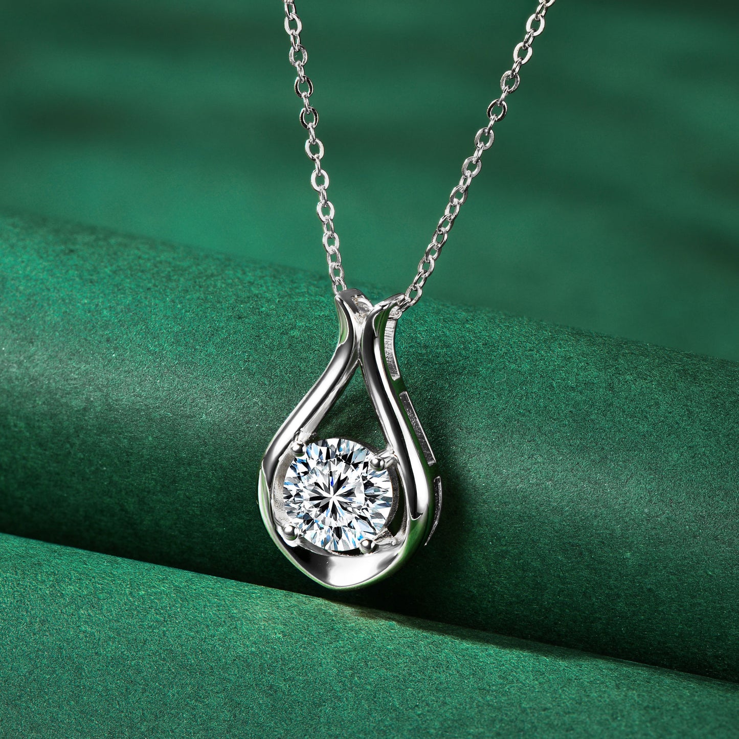 Minimalist Versatile And Sophisticated Waterdrop Moissanite Pendant