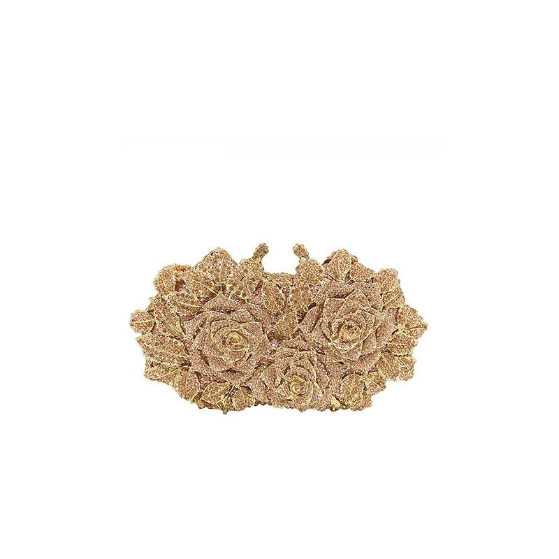 Flower Rhinestone Clutch