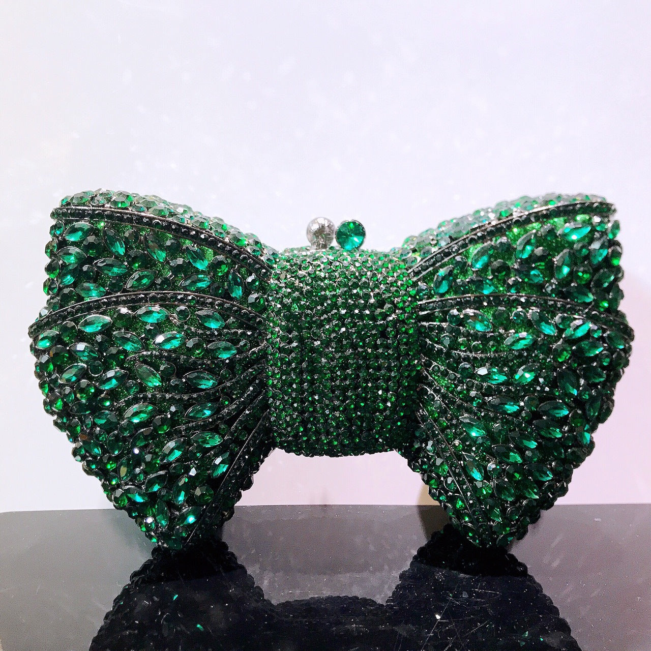 Bow Rhinestone Clutch