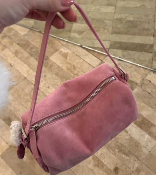 Suede Tote Shoulder Bag