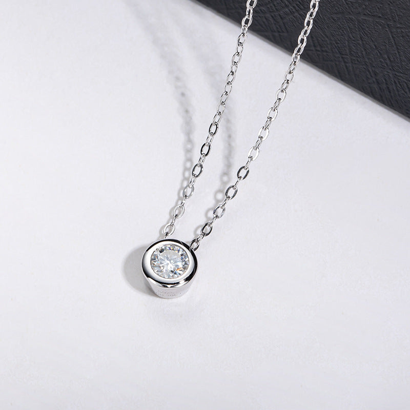 Moissanite Necklace S925 Sterling Silver Pendant