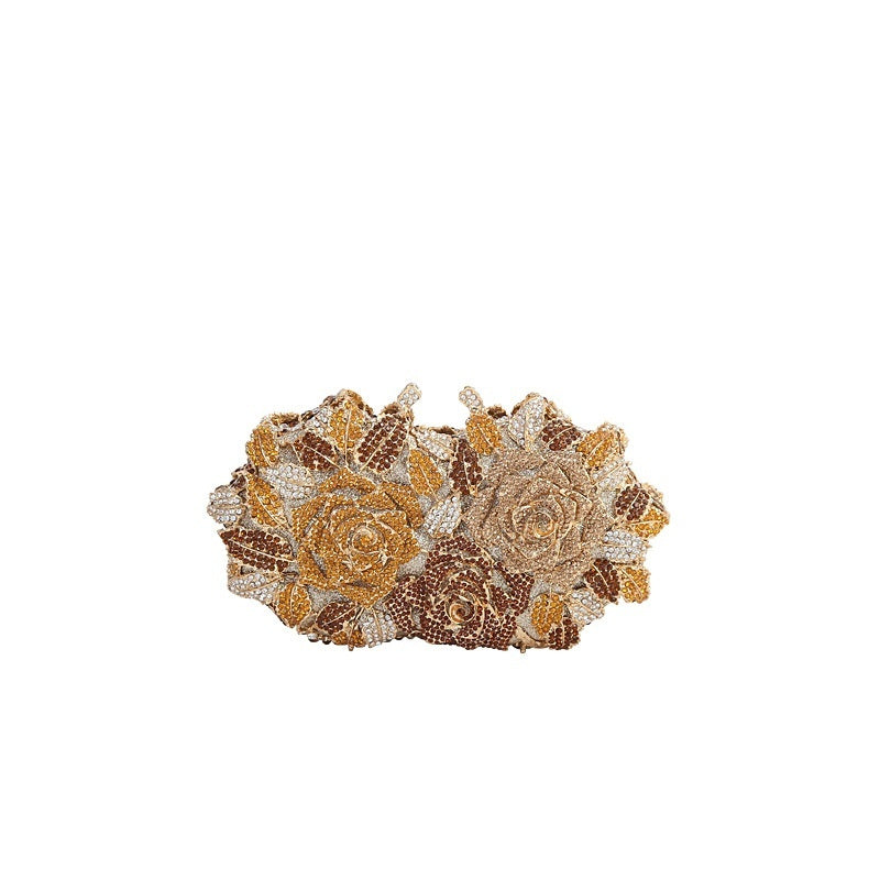 Flower Rhinestone Clutch