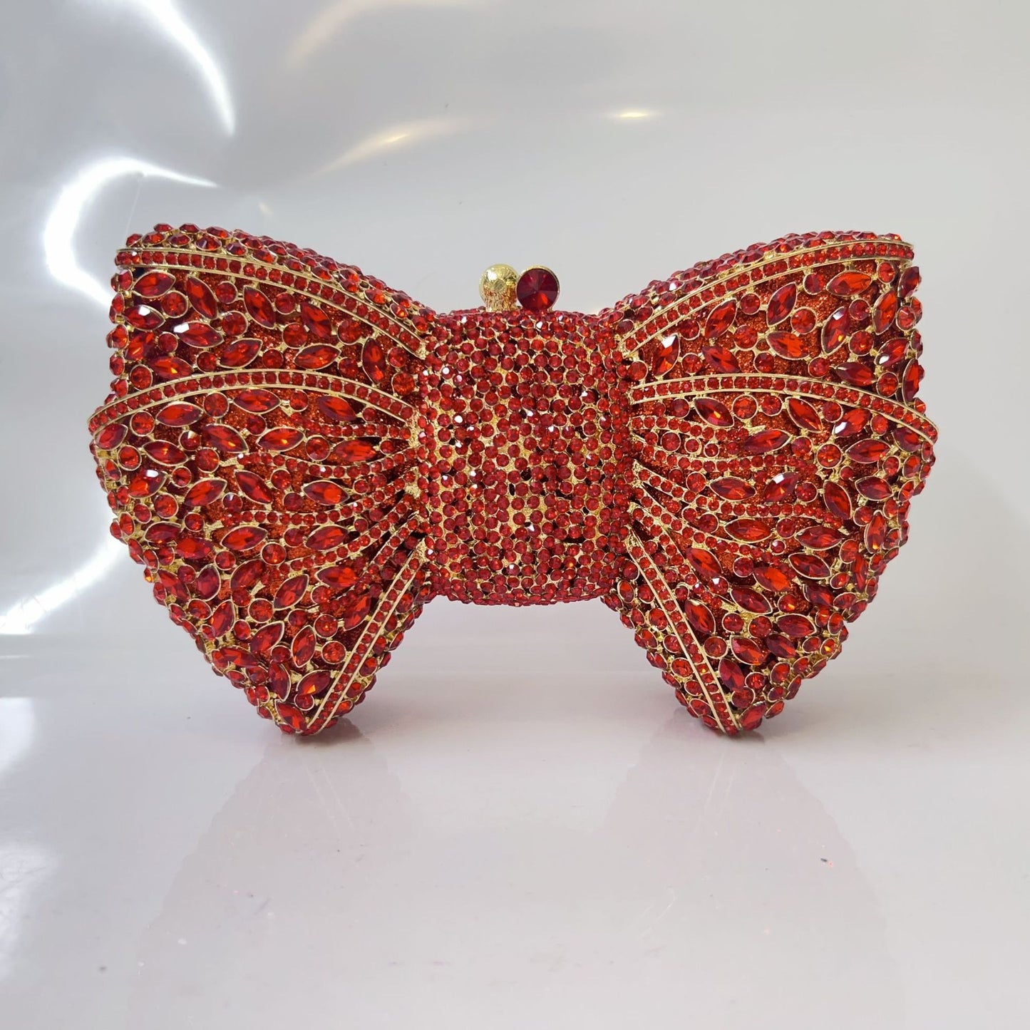 Bow Rhinestone Clutch