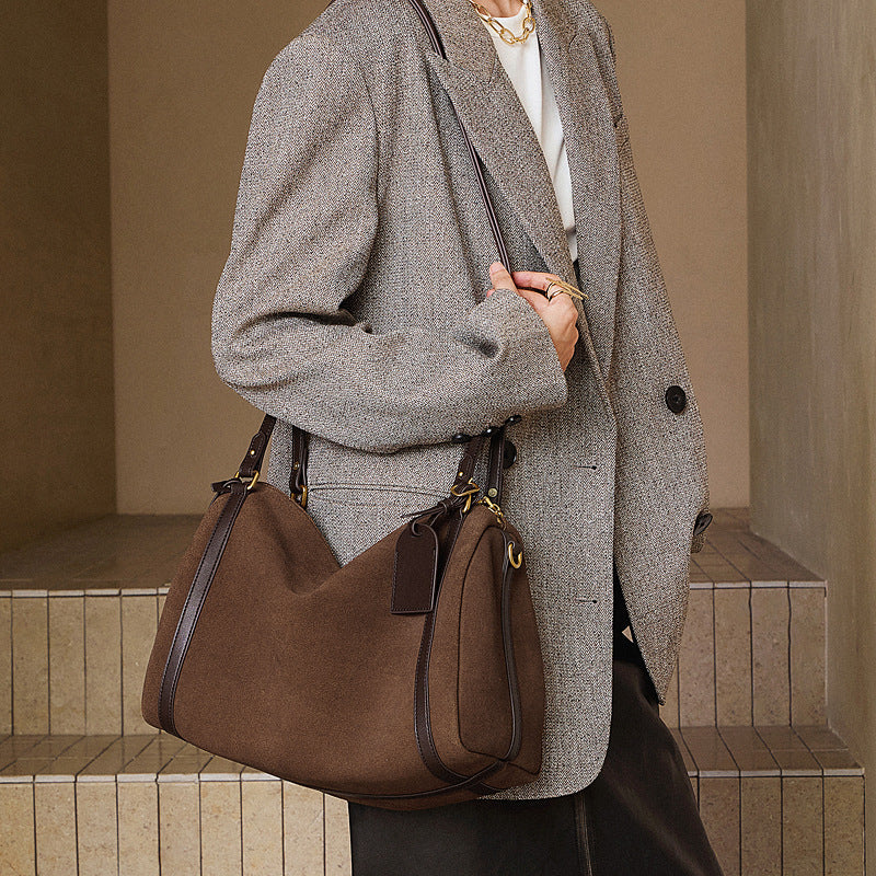 Deerskin Suede Shoulder Bag