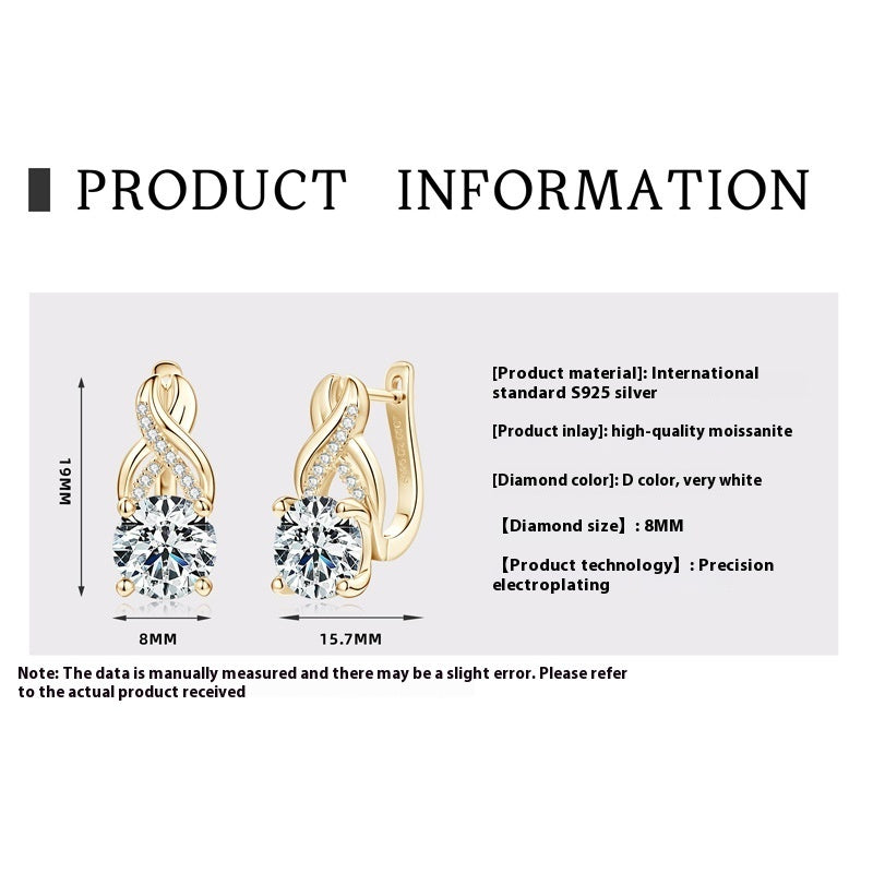 Luxury Moissanite Twist Earrings