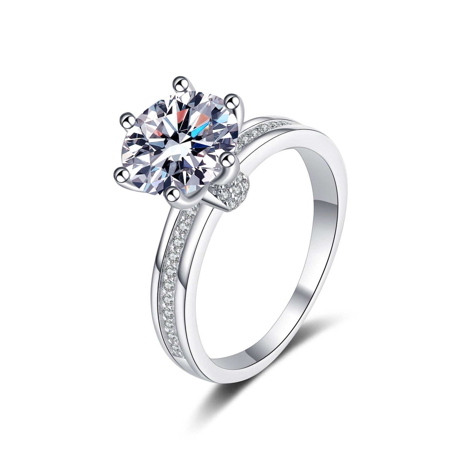 Sterling 3 Karat Moissanite Ring