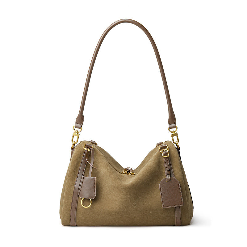 Deerskin Suede Shoulder Bag