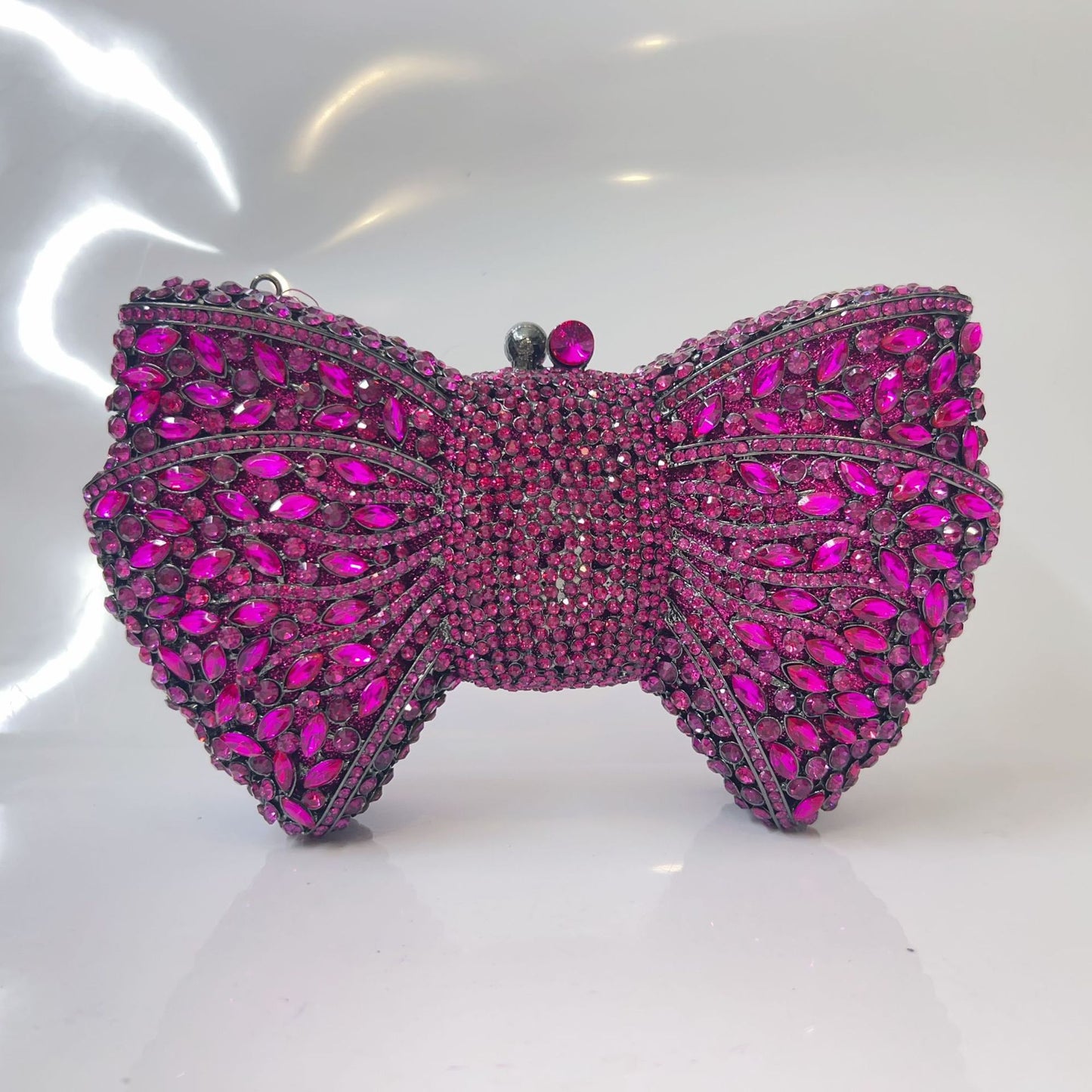 Bow Rhinestone Clutch