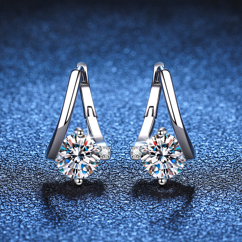 S925 Silver Moissanite  Luxury Earrings