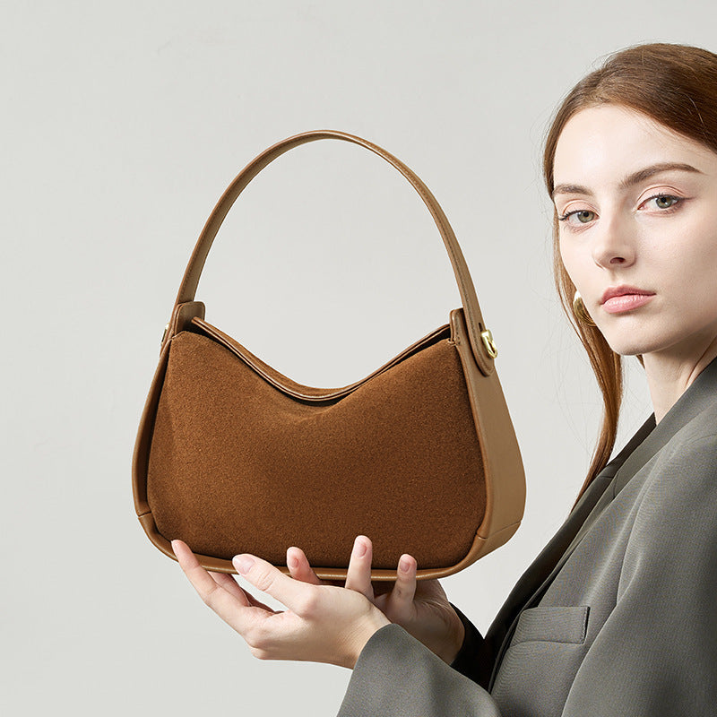 Versatile High-end  Suede Crossbody Bag