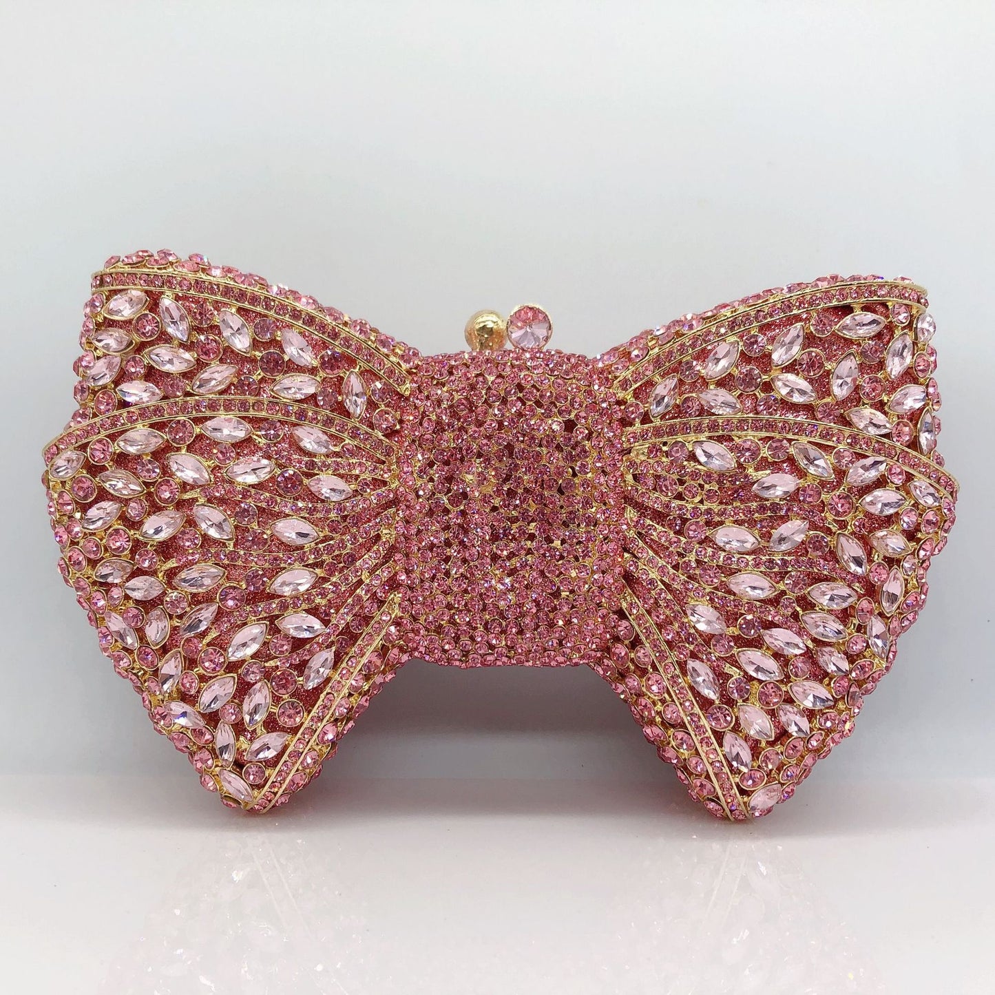 Bow Rhinestone Clutch
