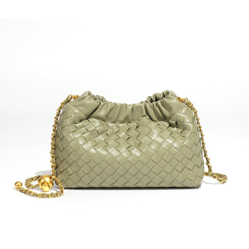 Cloud-shaped Woven Crossbody Bag