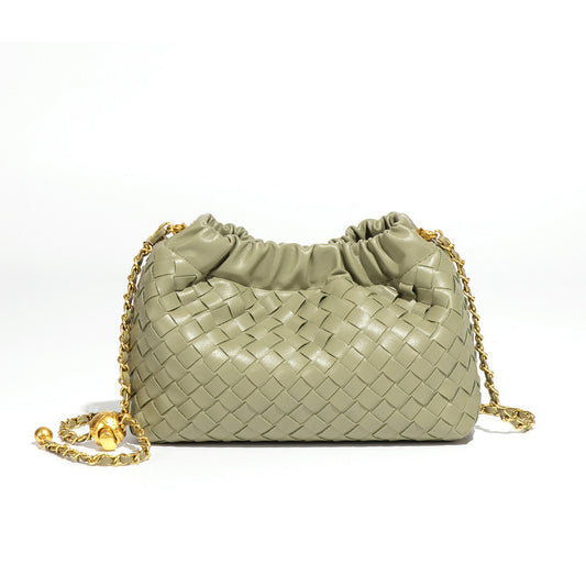 Cloud-shaped Woven Crossbody Bag