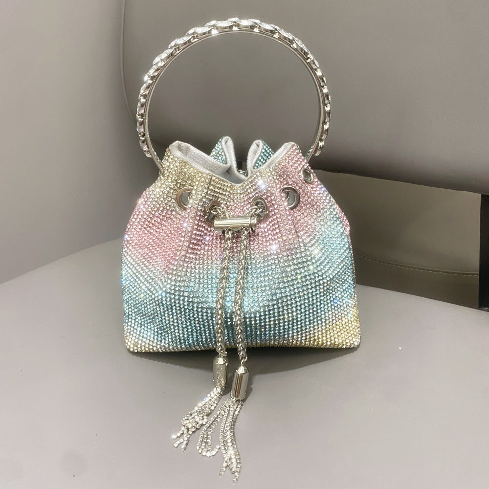 Crystals-embellished Tote bag with shoulder crossbody strap