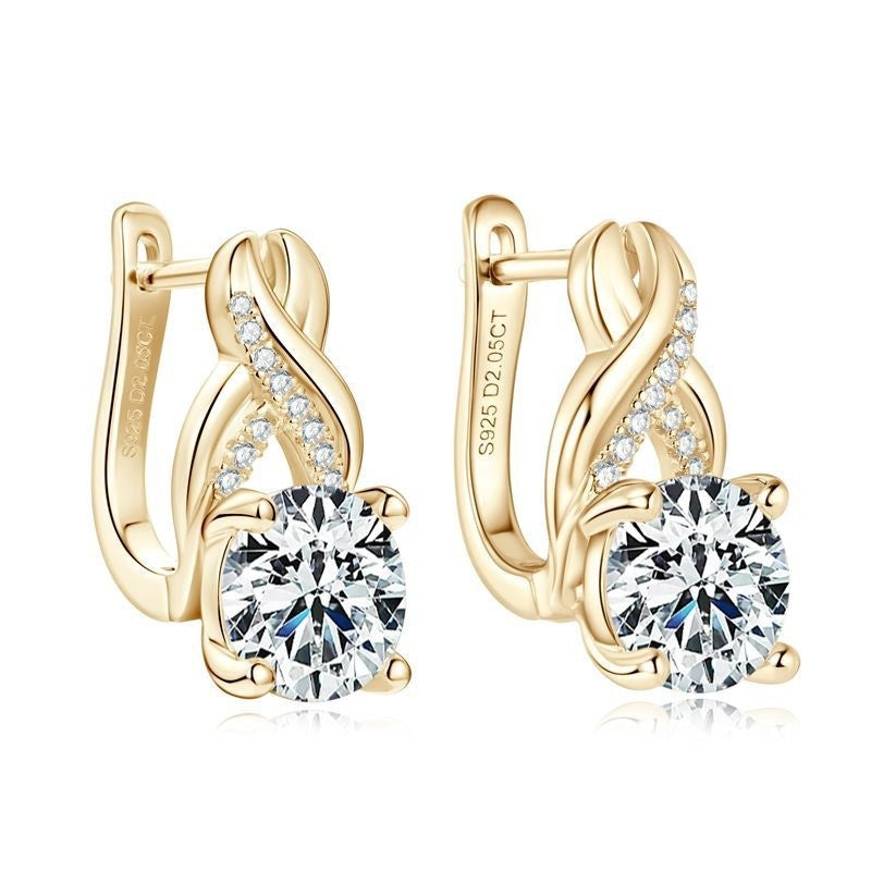 Luxury Moissanite Twist Earrings