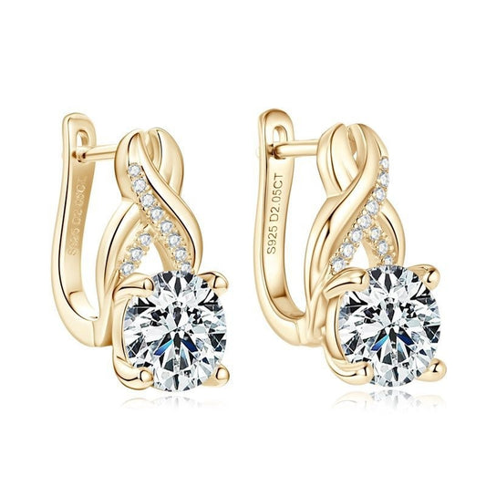 Luxury Moissanite Twist Earrings