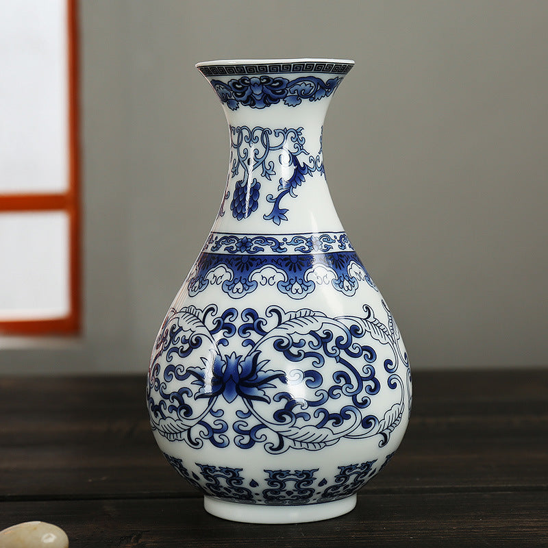Blue and white porcelain bottle mini