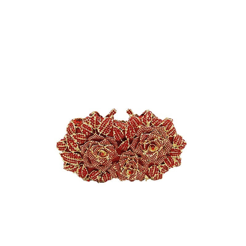 Flower Rhinestone Clutch