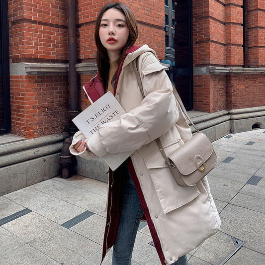 Women's Hooded Padded Workwear Cotton Jacket For Warmth