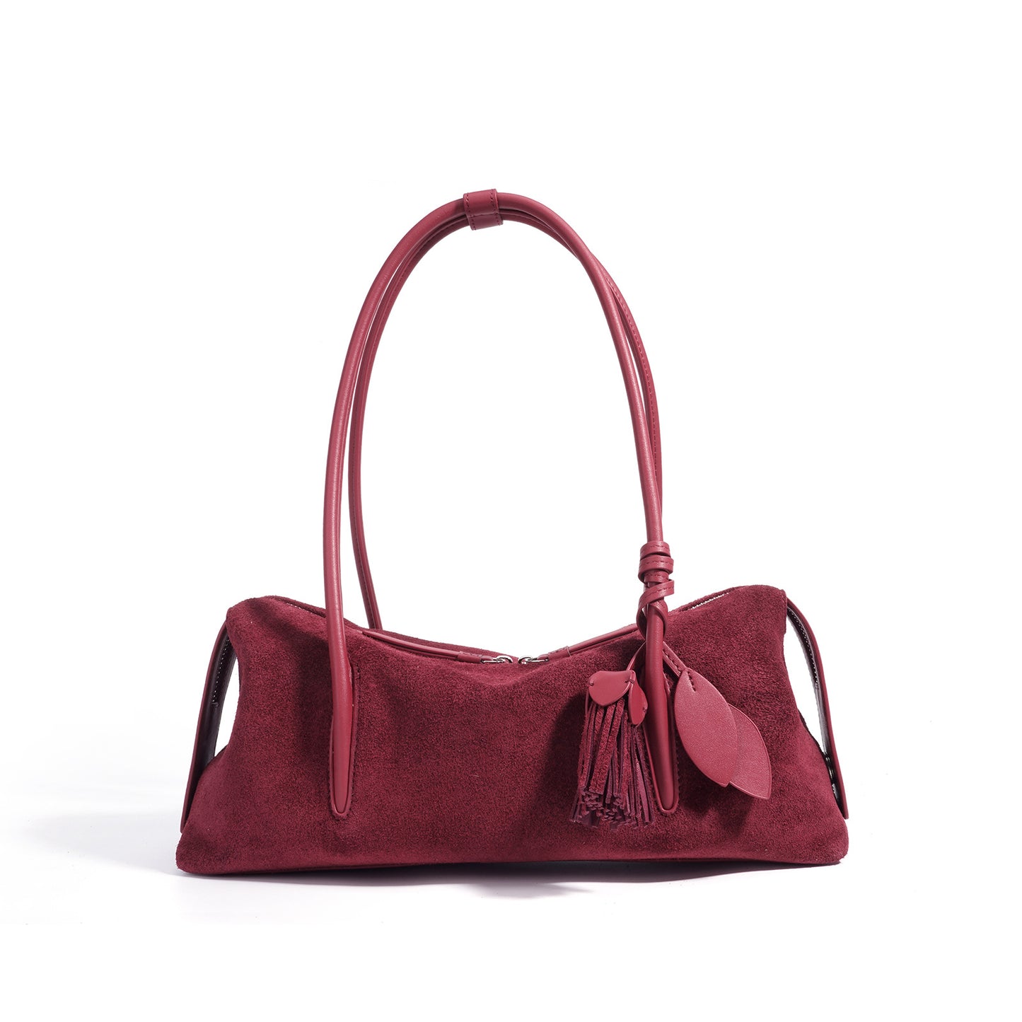 Suede Leather Minimalist Shoulder Bag