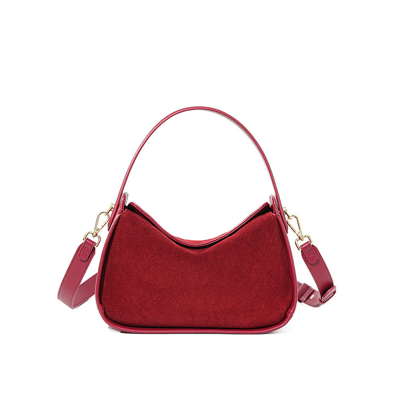 Versatile High-end  Suede Crossbody Bag