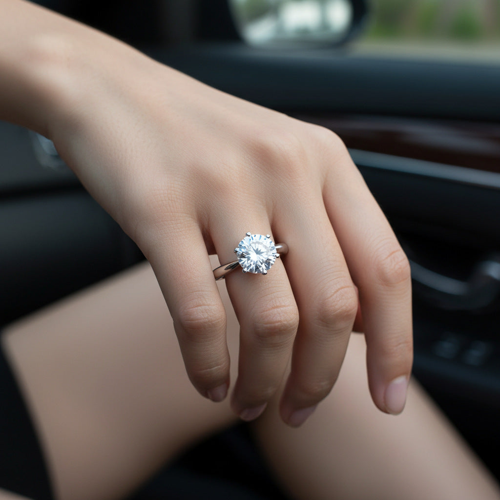 Moissanite 1-Carat Classic  Ring