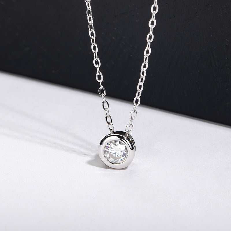 Moissanite Necklace S925 Sterling Silver Pendant
