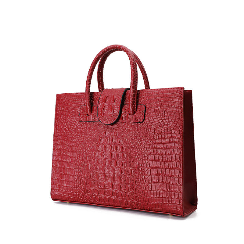 Alligator Skin Pattern Large-capacity Tote Bag