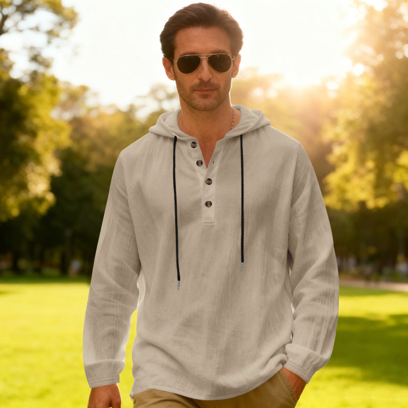 Breathable Hooded Long-Sleeve Shirt