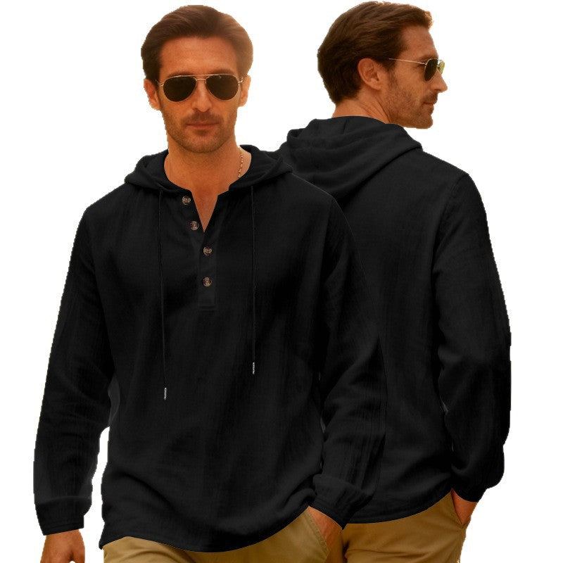 Breathable Hooded Long-Sleeve Shirt