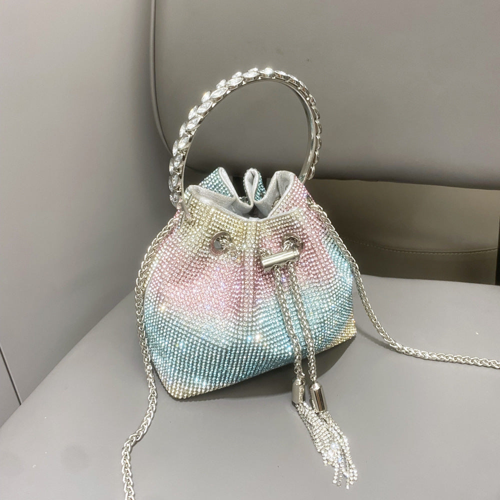 Crystals-embellished Tote bag with shoulder crossbody strap