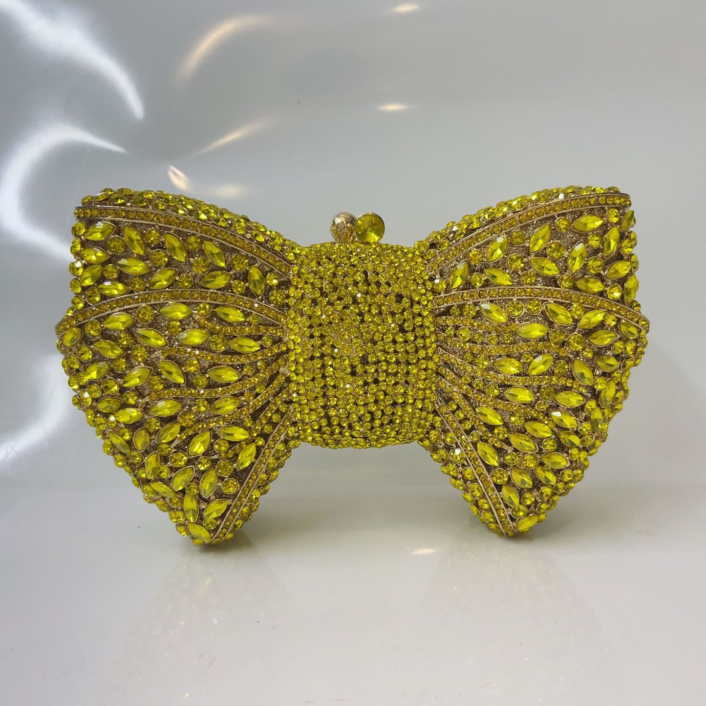 Bow Rhinestone Clutch