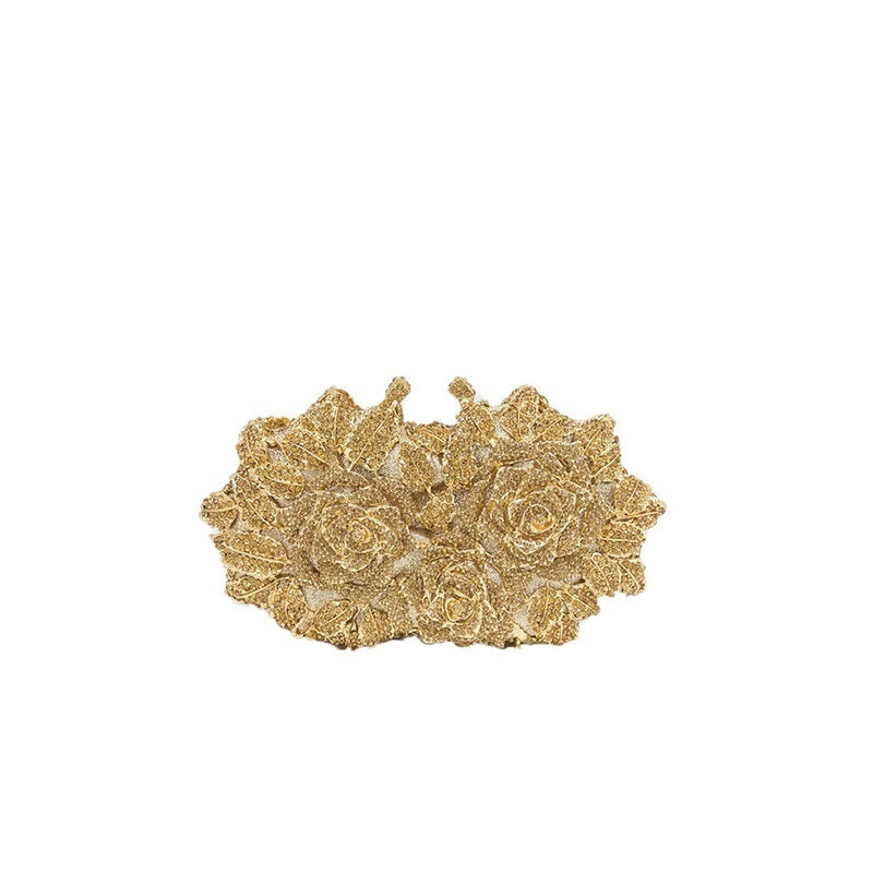 Flower Rhinestone Clutch