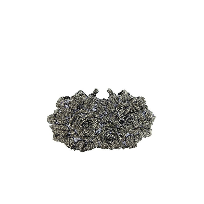 Flower Rhinestone Clutch