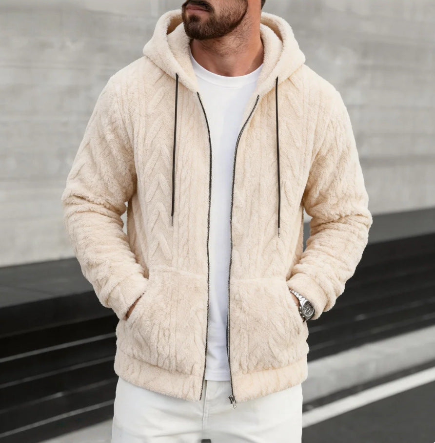 Men's Casual Hooded Sweatshirt  Loose-fitting Knitwear