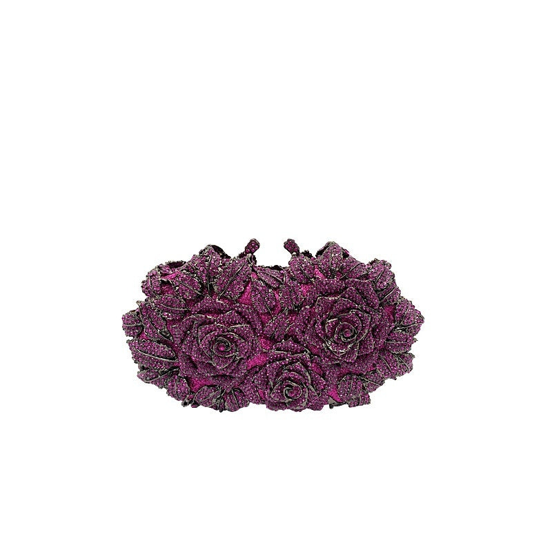 Flower Rhinestone Clutch