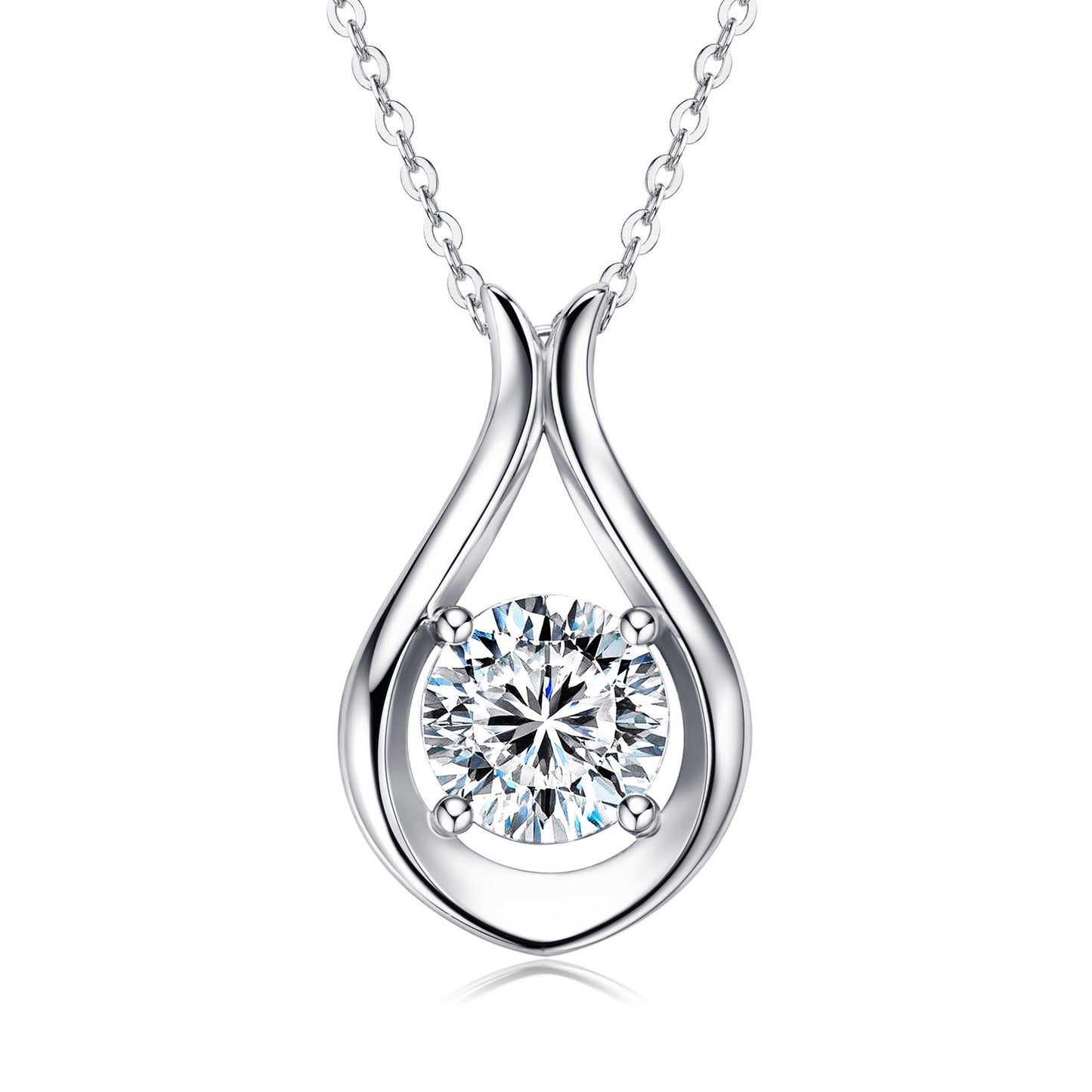 Minimalist Versatile And Sophisticated Waterdrop Moissanite Pendant