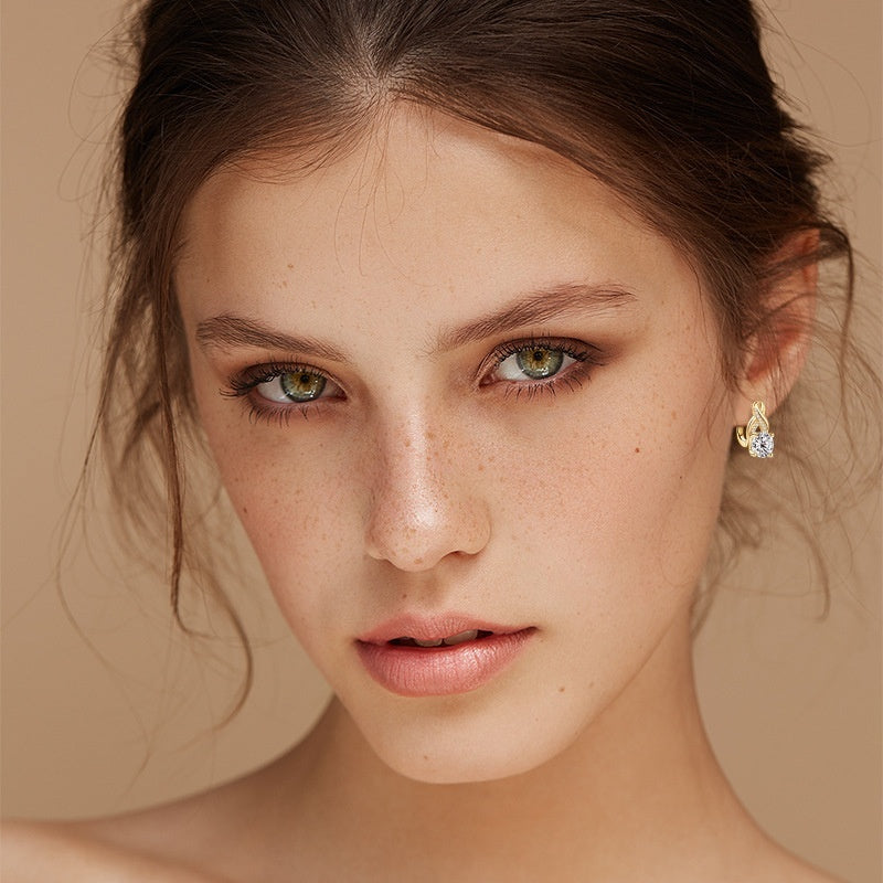 Luxury Moissanite Twist Earrings