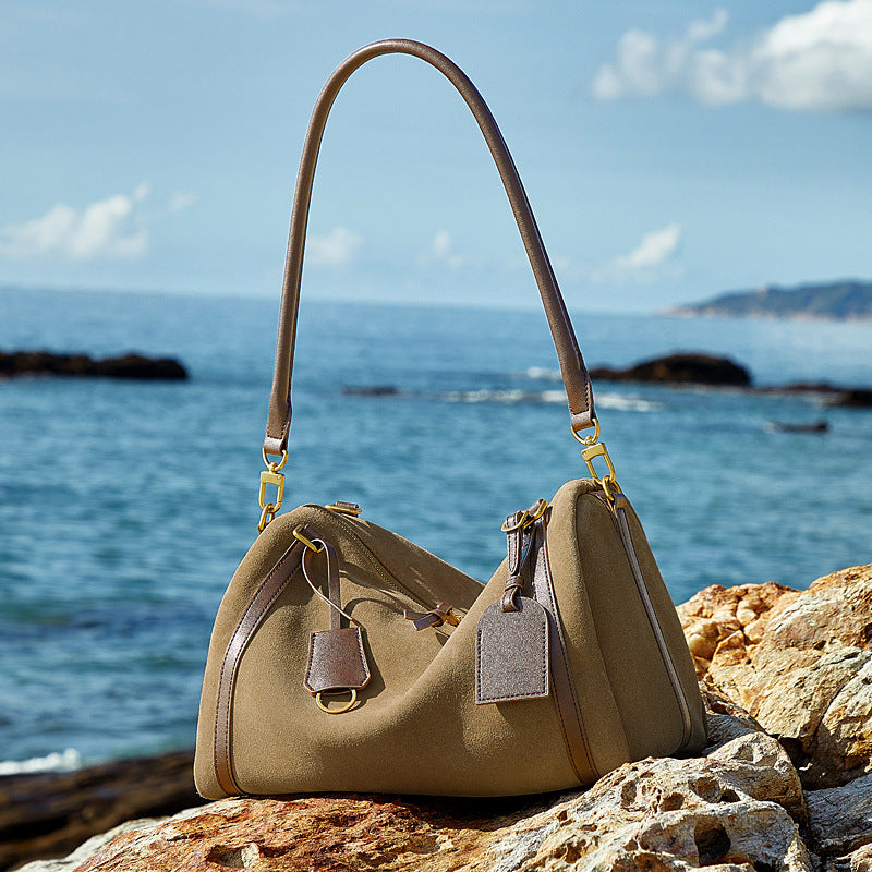 Deerskin Suede Shoulder Bag