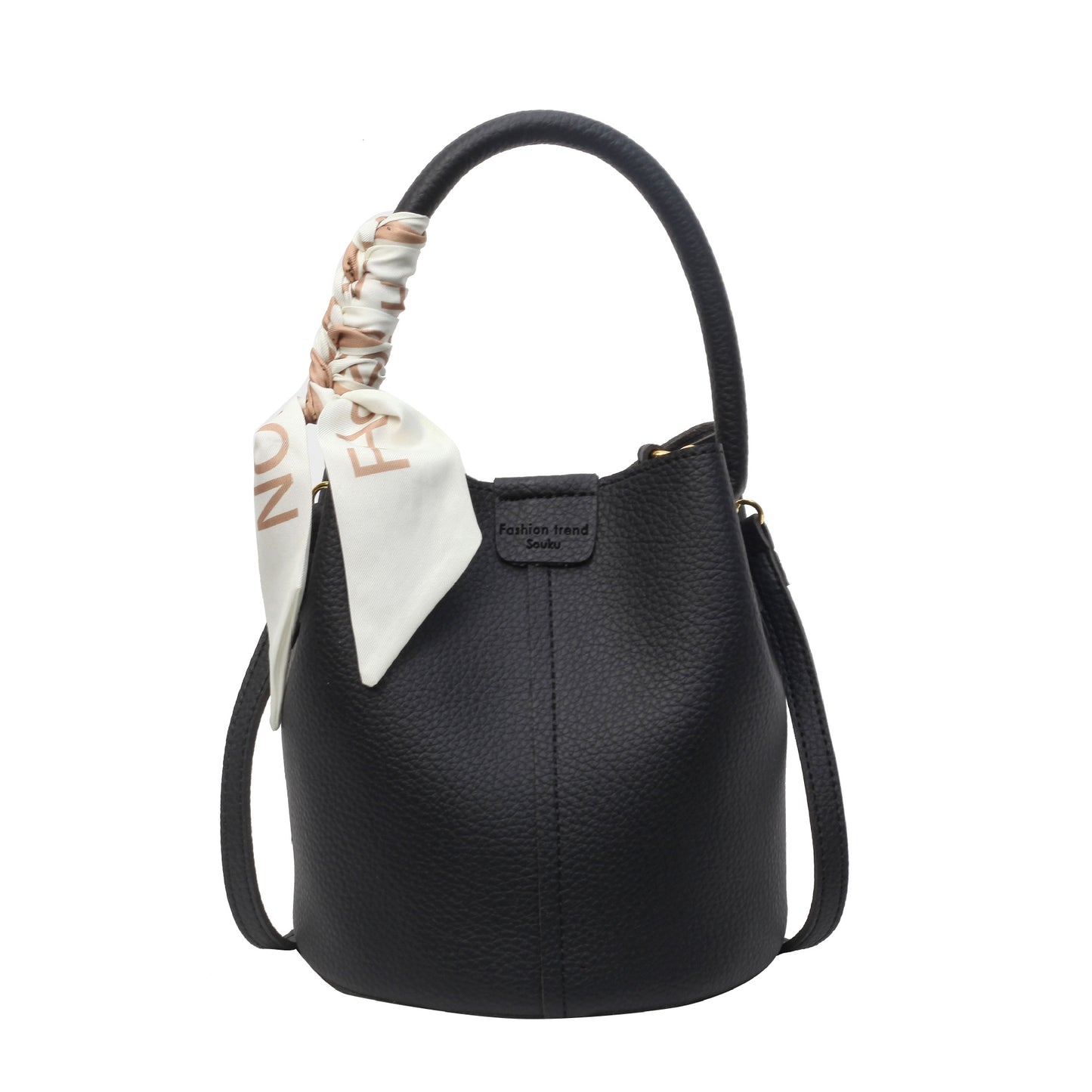 Versatile Silk Scarf Tote Bucket Bag