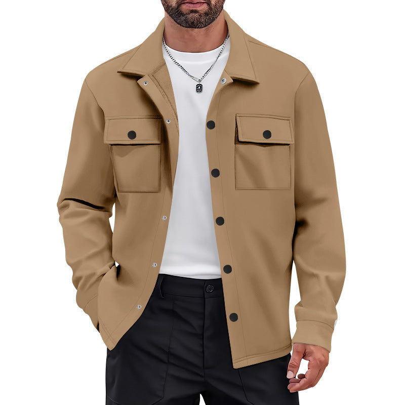 Retro Lapel Casual Long-sleeve Jacket