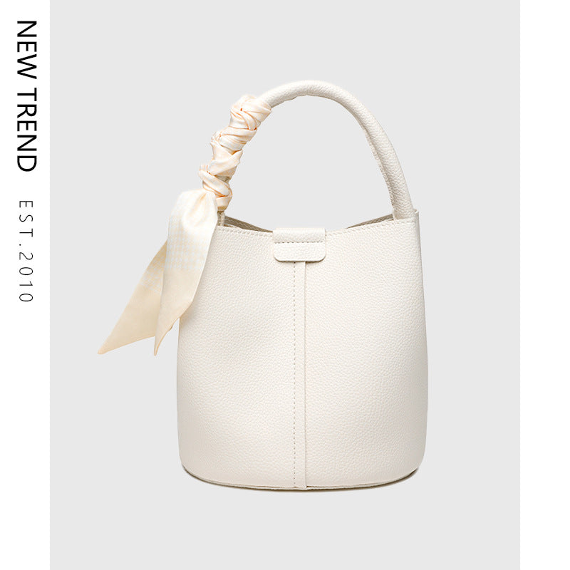 Niche Lychee Pattern Soft Leather  Bag